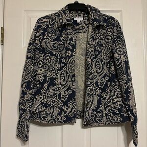 Stunning jean jacket with paisley design